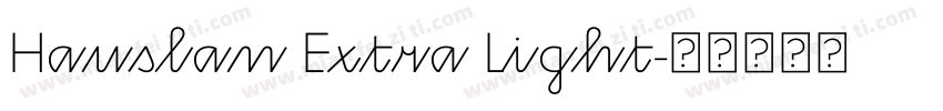 Hauslan Extra Light字体转换